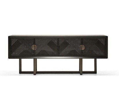 Elegantes braunes Holz TV-Lowboard modern und funktional