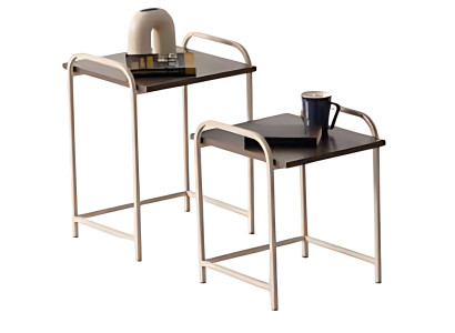 2er-Beistelltisch-Set: minimalistisch, stabil & elegant Couchtisch