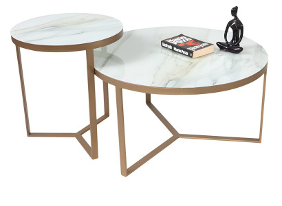 Runde Beistelltische - kompakt, optisch leicht und stilvoll 2tlg.