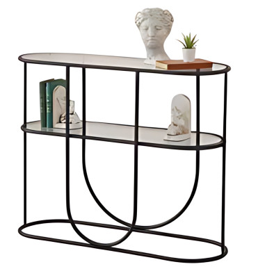 Kompakter Ovaler Konsolentisch – praktisch und modern im Design.