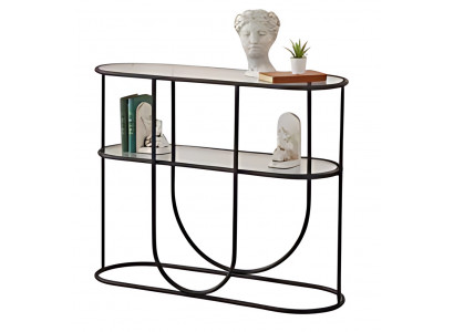 Kompakter Ovaler Konsolentisch – praktisch und modern im Design.