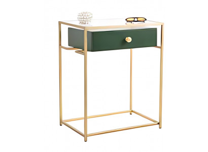 Schmaler Konsolentisch – zeitlos, elegant Beistelltisch Gold Grün