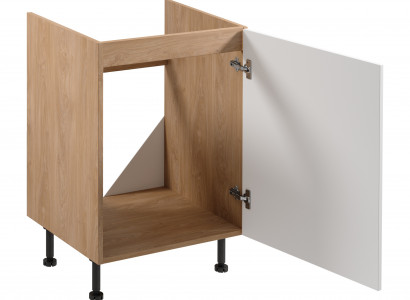 Küchenunterschrank Schrank Küchenunterbau-Schrank Holzschrank Beige-Weiß