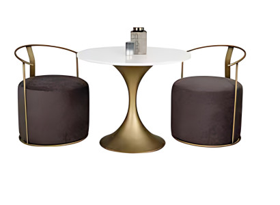 Design Restaurant Einrichtung Bistro Tisch Lounge Sessel 3tlg Set