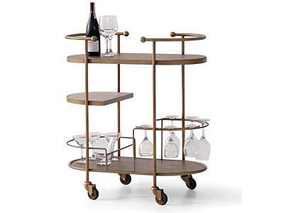 Barwagen Servierwagen Transport von Gläser praktisch platzsparend