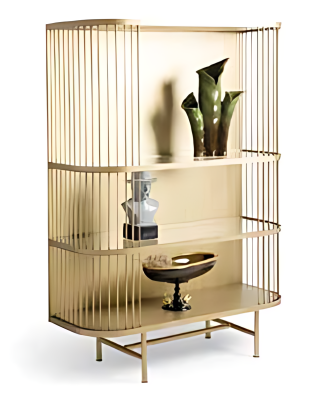 Moderne Vitrine  Präsentation Aufbewahrung Abgerundetes Regal