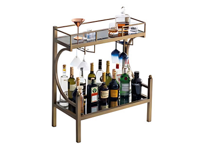 Eleganter Bar Tisch mit Marmorimitation – stilvoll servieren Barschrank