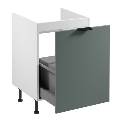 Mülltrennschrank Abfallsammler Küchenunterschrank für Mülltrennung Weiß