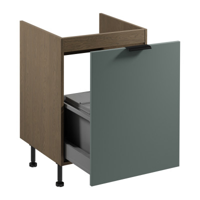 Unterschrank mit Abfalleimer Mülltrennschrank Müllsortierschrank Auszug