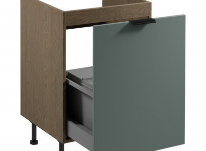 Unterschrank mit Abfalleimer Mülltrennschrank Müllsortierschrank Auszug