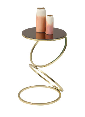 Runder Design-Tisch aus Metall und Glas – stilvoll und modern