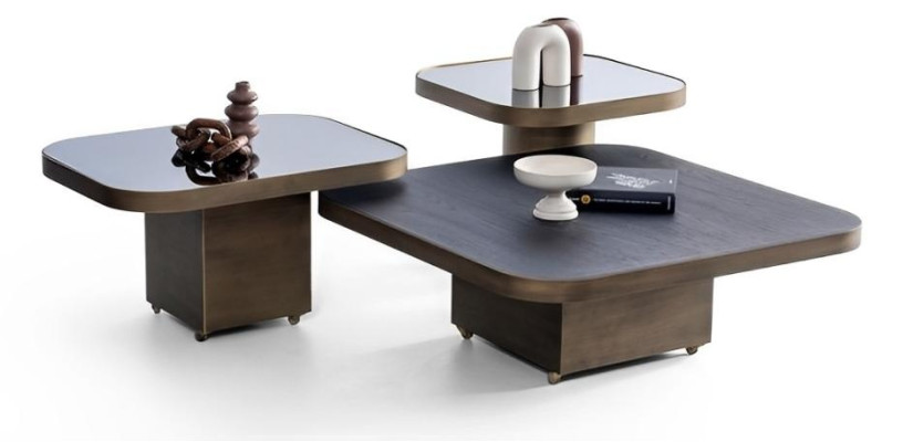 Tischset Couchtisch + 2 Beistelltische im Set 3tlg. Set Wohnzimmer Tisch