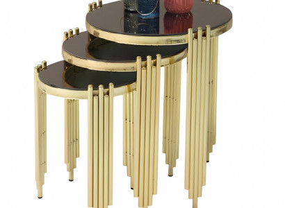 Luxuriöse Beistelltische mit Betonung auf Textur und Form