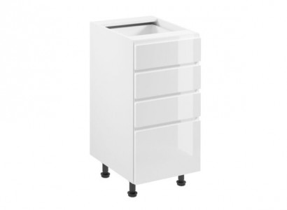 Küchenschubladenschrank Unterschrank 4 Schubladen Küchenschrank Weiß