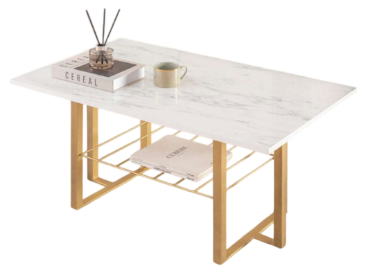 Couchtisch mit Ablageboden – schlichtes Design und praktische Funktion