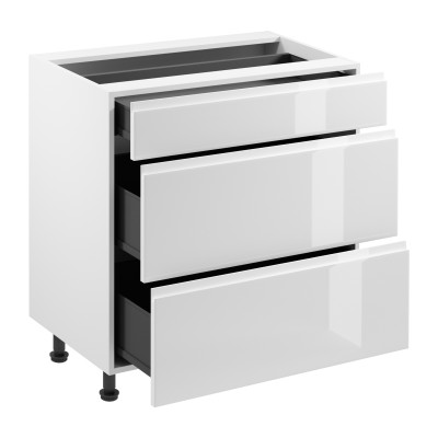 Schubladenschrank Unterschrank Schubladenkommode Küchenschrank Hochglanz