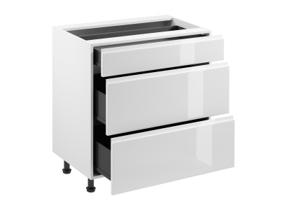 Schubladenschrank Unterschrank Schubladenkommode Küchenschrank Hochglanz