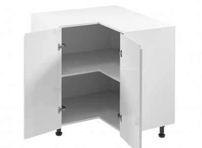 Eckunterschrank Eck-Küchenunterschrank Eckschrank Innenboden Hochglanz