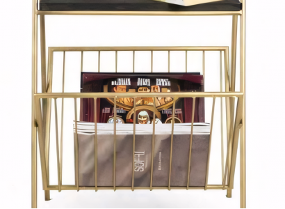 Moderner Beistelltisch Metall robust vielseitig Zeitungsständer Möbel