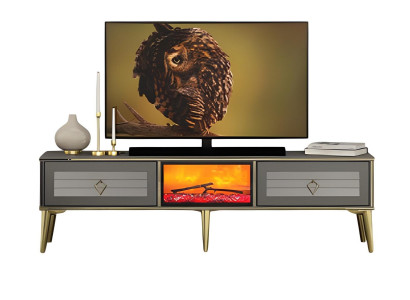 TV Lowboard Sideboard Dekokamin Elektrokamin Wohnzimmerschrank Modern Stilvoll