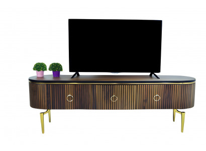 Wohnzimmerschrank TV Lowboard Ovaler Sideboard Modern Zeitlos