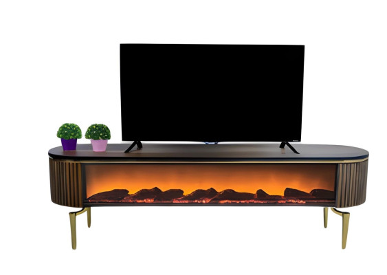 TV Lowboard Sideboard Fernsehtisch Dekokamin Wohnzimmerschrank Modern