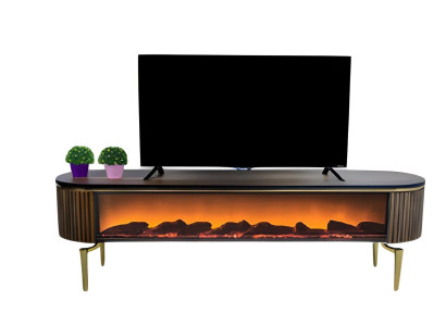 TV Lowboard Sideboard Fernsehtisch Dekokamin Wohnzimmerschrank Modern