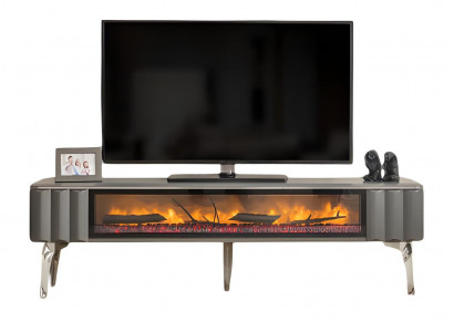 Schlichter TV-Lowboard Sideboard Dekokamin Elektro Dekoration Kamin