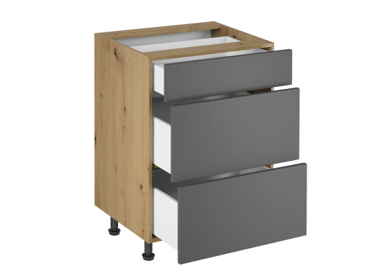 Küchenunterschrank Schubladenschrank Auszugsschrank 3 Schubladen Küche