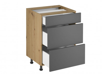 Küchenunterschrank Schubladenschrank Auszugsschrank 3 Schubladen Küche