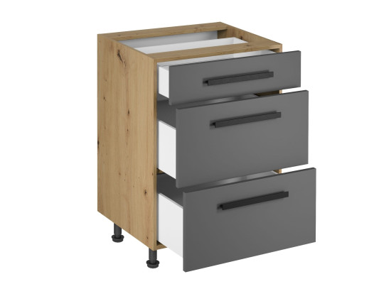 Schubladenschrank Schubladenkommode 3 Schubladen Auszugsschrank Küche