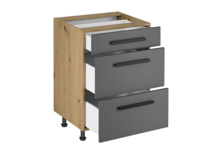 Schubladenschrank Schubladenkommode 3 Schubladen Auszugsschrank Küche