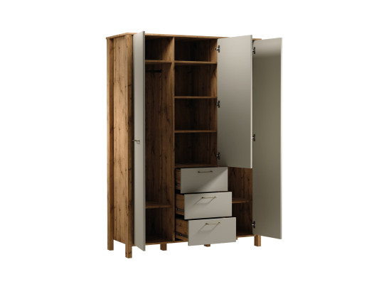 Garderobenschrank Kleiderschrank Kleiderstangen Ablageflächen Schubladen