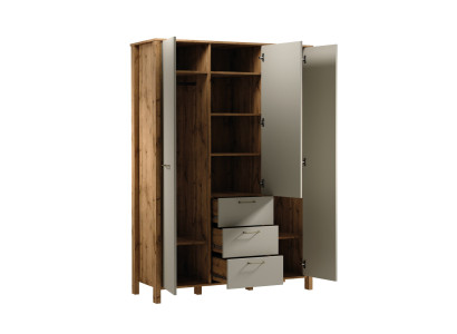 Garderobenschrank Kleiderschrank Kleiderstangen Ablageflächen Schubladen