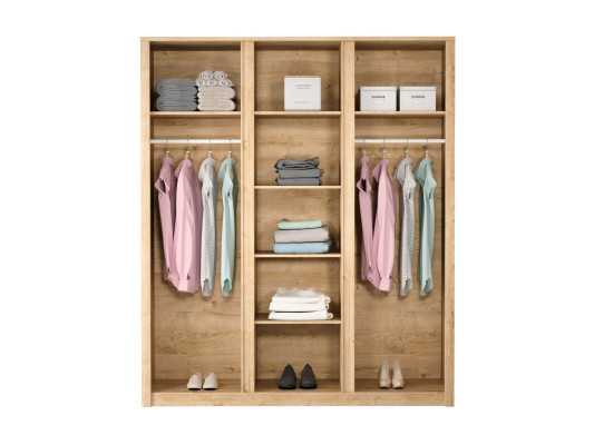 Stoffschrank Kleiderschrank Garderobenschrank 2 stabilen Kleiderstangen