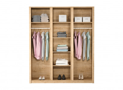 Stoffschrank Kleiderschrank Garderobenschrank 2 stabilen Kleiderstangen