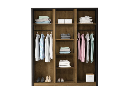 Kleiderschrank Garderobe Schlafzimmerschrank Kleiderstange Holzwerkstoff