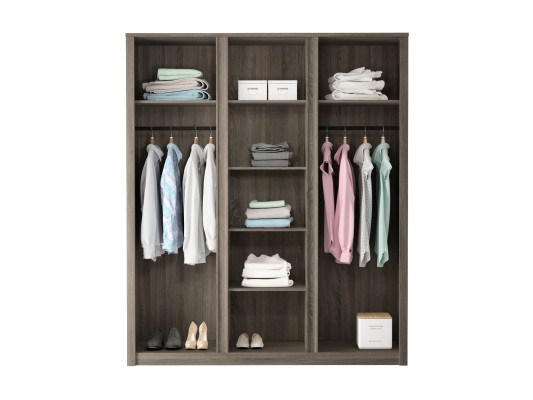 Kleiderschrank Schlafzimmerschrank Stoff Mehrzweckschrank Holzwerkstoff