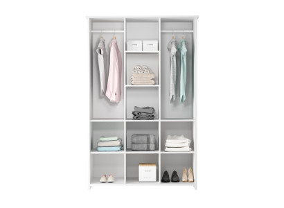 Kleiderschrank aus Stoff Garderobenschrank mit 2 stabilen Kleiderstangen