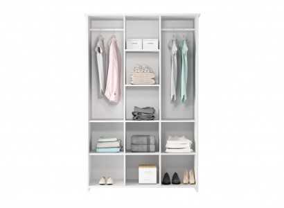 Kleiderschrank aus Stoff Garderobenschrank mit 2 stabilen Kleiderstangen