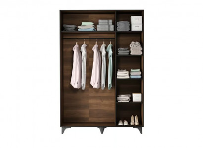 Garderobenschrank Kleiderschrank mit Kleiderstange Stoff Mehrzweckschrank