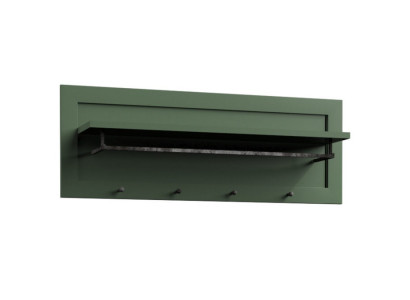 Wandgarderobe Wandablage Hakenleiste mit Kleiderstange Garderobenleiste