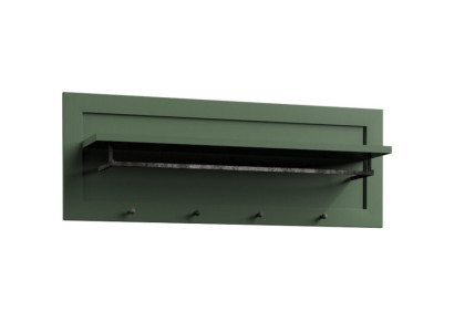 Wandgarderobe Wandablage Hakenleiste mit Kleiderstange Garderobenleiste