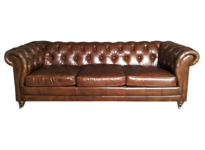 Dreisitzer Sofa Couch Polster Chesterfield Leder Couchen Möbel
