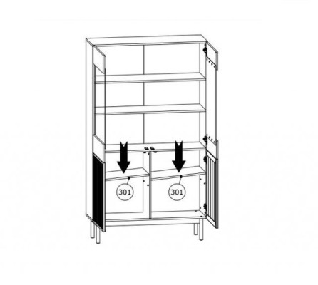 Regalschrank Schrank Holzschrank Buffet Vitrinenschrank Mit Glasfront