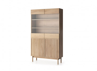 Regalschrank Schrank Holzschrank Buffet Vitrinenschrank Mit Glasfront