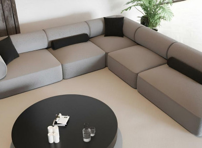 Eck-Sofa in modernem stilvollem Design für die Gemütlichkeit des Wohnzimmers