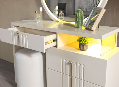 Make-up Tisch Schminktisch inkl. Spiegel kompakt elegant