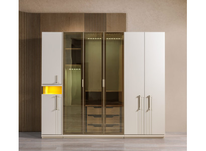 Kleiderschrank 251 cm modern Schlafzimmer großer Schrank