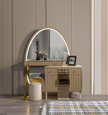 Schminktisch mit Spiegel modern Holz Kosmetiktisch Schlafzimmer